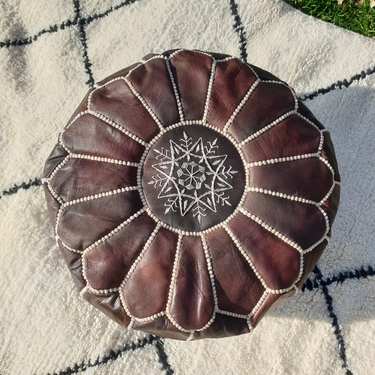 Leather Poufs