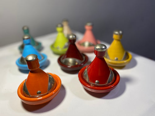 Set of 3 Mini Moroccan Ceramic Tagines